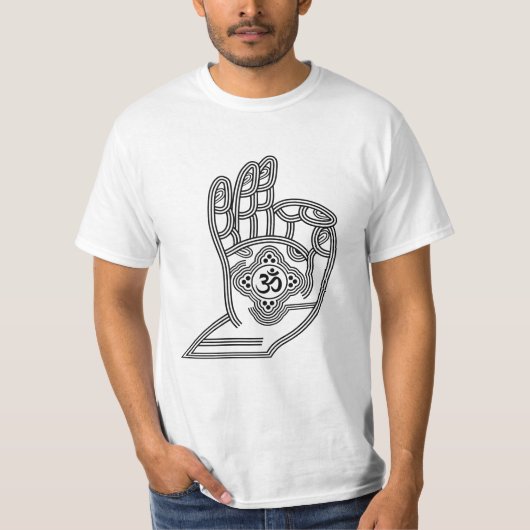 Yoga Mudra avec Om et votre nom T-shirt (Devant)