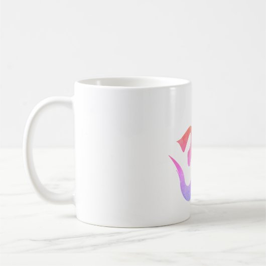Yoga Mug, Mantra Om, Aquarelle Om Mug (Gauche)