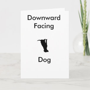Yoga naar beneden gericht hond Wenskaart Kaart