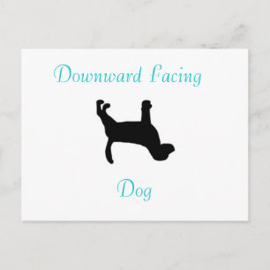 Yoga naar beneden toe gerichte Dog Post Card Briefkaart