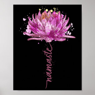 Yoga Namaste Lotus Bloem Yoga Waterlelie Yoga Klei Poster