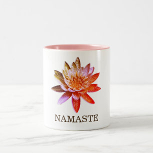 Yoga Namaste Lotus Flower Tweekleurige Koffiemok