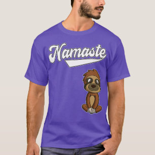 Yoga Namaste luiaard Mediteer gezond leven T-shirt