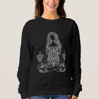 Yoga Namaste Maan Boeddha Houding Trui