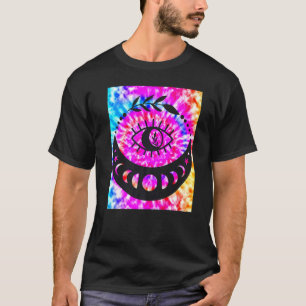 Yoga Namaste Maan Tie Die Boeddha Oog T-shirt
