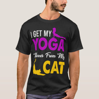 Yoga Namaste Mehndi Kat Kat Dame Kat Vriend T-shirt