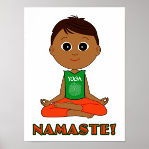 Yoga Namaste met Boy Poster