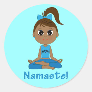 Yoga Namaste Ronde Sticker