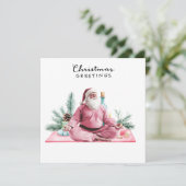 Yoga Noël Père Noël Poster une invitation de fête (Debout devant)