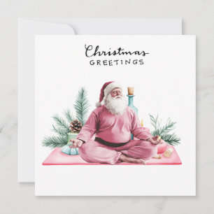 Yoga Noël Père Noël Poster une invitation de fête