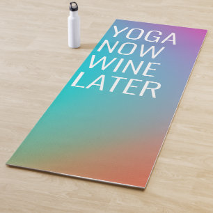 Yoga Nu Wijn Later Grappige Waterverf Yogamat