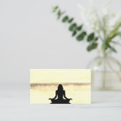 *~* Yoga Ocean Beach Mindfulness Meditation Zee Visitekaartje (Staand voorkant)
