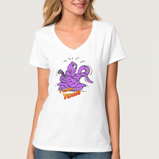 Yoga Octopus dans un T-shirt Femme Knot (Devant)