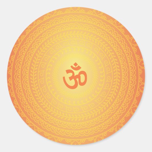 Yoga Om Bouddhiste Mandela autocollant (Devant)
