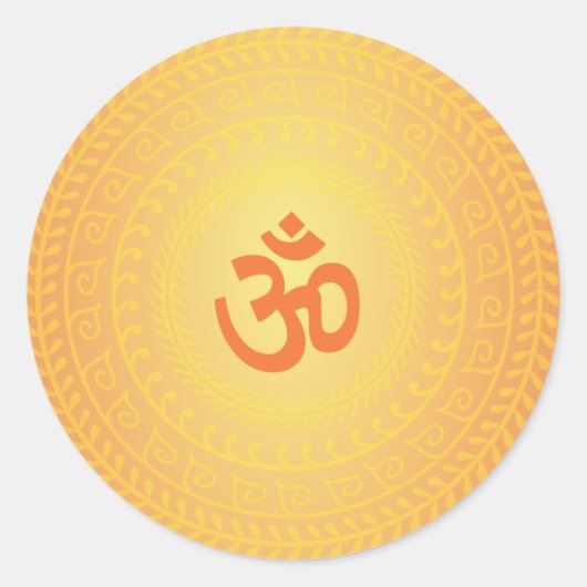 Yoga Om Bouddhiste Mandela autocollant (Devant)