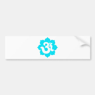 Yoga Om in Lotus lichtblauw Bumpersticker