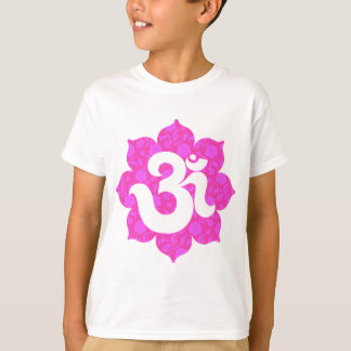 Yoga Om in Lotus roze T-shirt