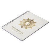 Yoga Om Symbol Gold Lotus Flower Namaste Notitieboek (Linkerzijde)