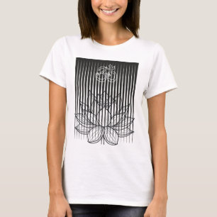 Yoga, Om-symbool en lotusbloem T-shirt