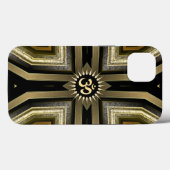 Yoga OM Zwart Goud Zonneschijn Galaxy S5 Hoesje (Achterkant (horizontaal))
