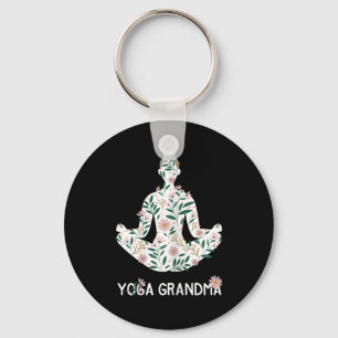 Yoga Oma Meditatie T-shirt Pilates Liefhebber Oma Sleutelhanger