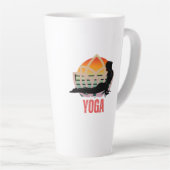 Yoga: omarm de flow latte mok (Rechterhoek)