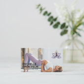 Yoga op de vloer visitekaartje (Staand voorkant)