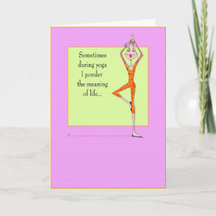 Yoga-overpeinzende houding kaart