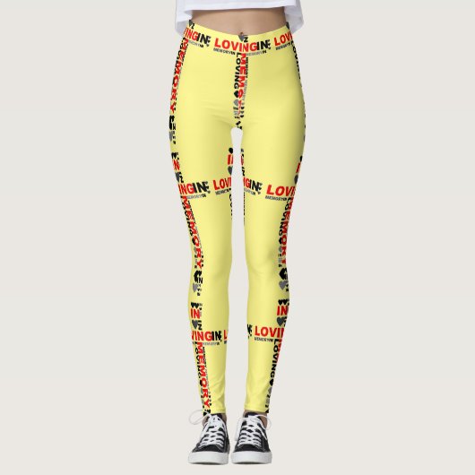 Yoga Pants Leggings Stretch Pants in Loating Memor (Voorkant)