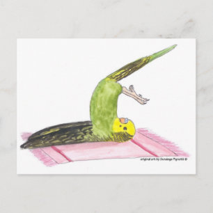 Yoga Parkiet Plough pose Briefkaart