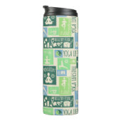 Yoga Pattern aangepaste monogram tumbler Thermosbeker (Geroteerd rechts)