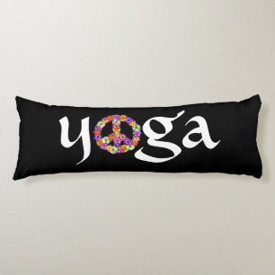 Yoga Peace Sign Floral Lichaamskussen