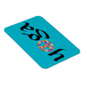 Yoga Peace Sign Floral Magneet (Rechterzijde)