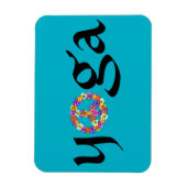 Yoga Peace Sign Floral Magneet (Verticaal)