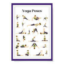 Yoga Pick a Pose Brain Break Poster (blauw)