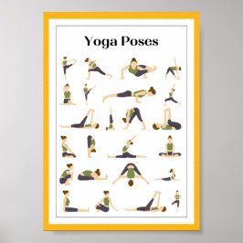 Yoga Pick a Pose Brain Break Poster (geel)
