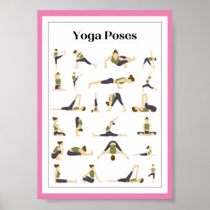 Yoga Pick a Pose Brain Break Poster (Roze)