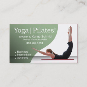 "Yoga   Pilaten!" Pilates Instruction, Yoga Class Visitekaartje