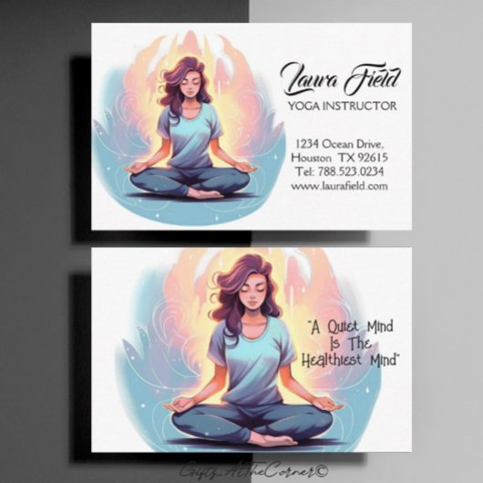 Yoga Pilates Instructor Minimalist Visitekaartje