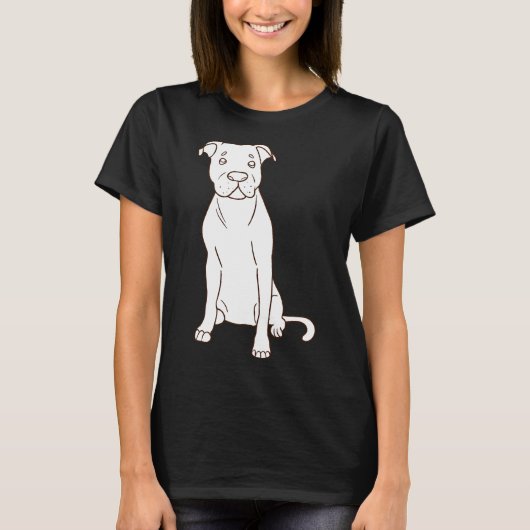 Yoga Pitbull Hond T-shirt (Voorkant)