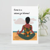 Yoga posant femme invitation (Debout devant)