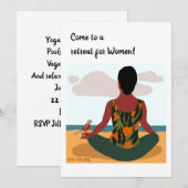 Yoga posant femme invitation (Devant / Derrière)
