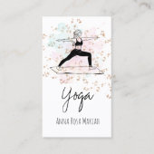 ** Yoga Pose AP33 Regenboog Spiritueel Chakra Visitekaartje (Voorkant)