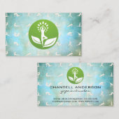 Yoga Pose en Leaves Visitekaartje (Voorkant / Achterkant)