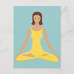 Yoga Pose Girl Briefkaart