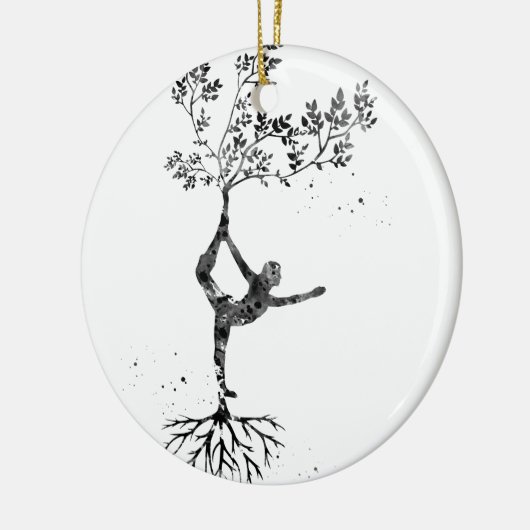 Yoga pose keramisch ornament (Links)