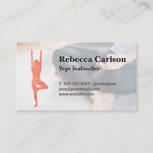 Yoga Pose Logo Vrouw die mediteert Visitekaartje