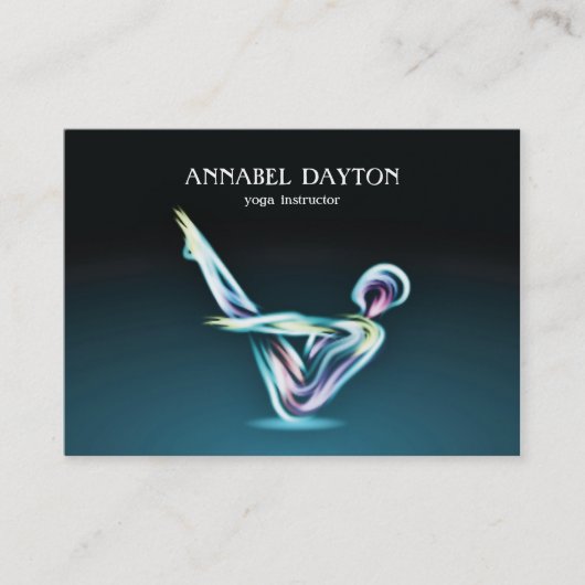 Yoga Pose Modern Kleurrijk Visitekaartje (Voorkant)