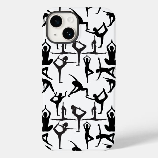 Yoga pose patroon 01.w BG Case-Mate iPhone Case (Achterkant)