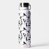 Yoga pose patroon 01.w BG Waterfles (Achterkant)